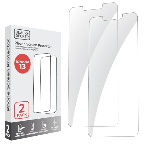 BLACK+DECKER 2 Pack Glass Screen Protector for iPhone 13 Pro Max/14 Plus - size: iPhone 13 Pro Max/14 Plus