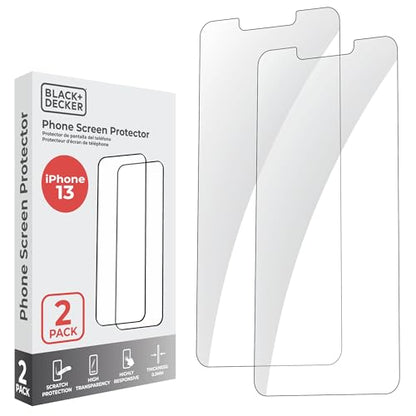 BLACK+DECKER 2 Pack Glass Screen Protector for iPhone 13 Pro Max/14 Plus - size: iPhone 13 Pro Max/14 Plus