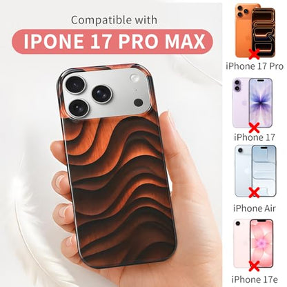 Case Compatible with iPhone 17 Pro Max, 2025 Anti-Yellow Ultra Transparent Soft TPU Phone Case, Shockproof Anti-Slip Slim Lightweight Full Coverage Protective (Wood Grain) - color: Wood grain