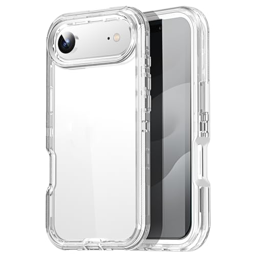 AICase for iPhone Air Case Clear 3 in 1 Heavy Duty Drop Protection Full Body Rugged Shockproof/Dust Proof 3-Layer Military Protective Tough Durable Cover for iPhone Air 6.5"_900 - color: C_Clear, size: iphone Air