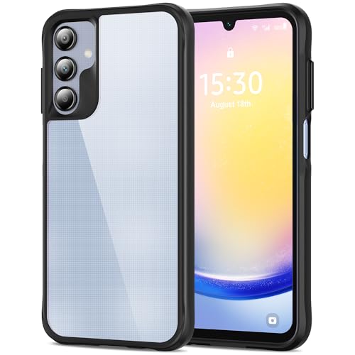 HOOMIL Case for Samsung Galaxy A25, Non-Yellowing, Drop Protection, Anti-Scratch Transparent Hard Back Phone Cover - Black - color: Black, size: A25 5G