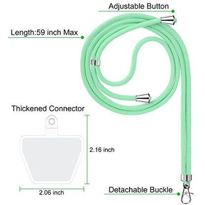 Weewooday 4 Pcs Phone Lanyard Crossbody Phone Strap Universal Cellphone Neck Lanyard with Patch for Women, Anti Theft(Fresh Color Series) - color: Fresh Color Series