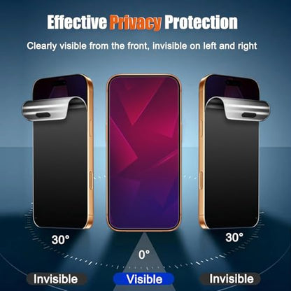 3 Pack Matte Privacy TPU Screen Protector for iPhone 16 Plus 6.7 Inch - size: iPhone 16 Plus
