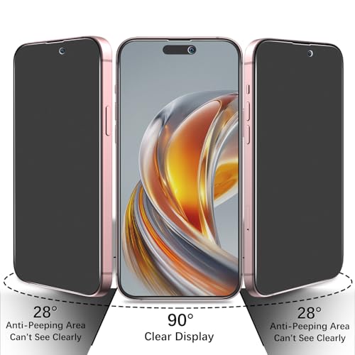 2 Pack Matte Privacy Screen Protector for iPhone 15, iPhone 15 Pro - size: iPhone 15/15 Pro 6.1-Inch