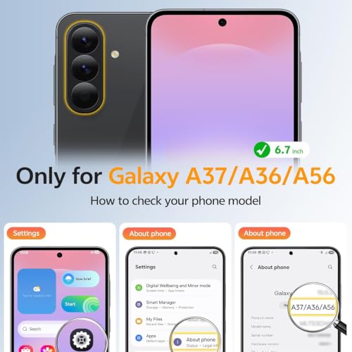 Battery Case for Galaxy A36/A56/A37,Upgraded 10000mAh High Capacity Rechargeable Portable Protective Extended Charger Case Wireless Charging Compatible (6.7 inch) Charging Case & Carplay Black - size: Galaxy A36/A56/A37