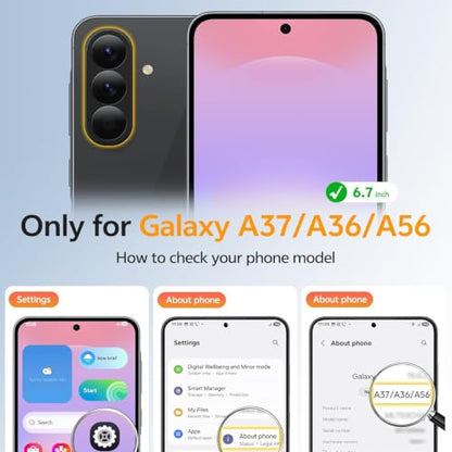 Battery Case for Galaxy A36/A56/A37,Upgraded 10000mAh High Capacity Rechargeable Portable Protective Extended Charger Case Wireless Charging Compatible (6.7 inch) Charging Case & Carplay Black - size: Galaxy A36/A56/A37
