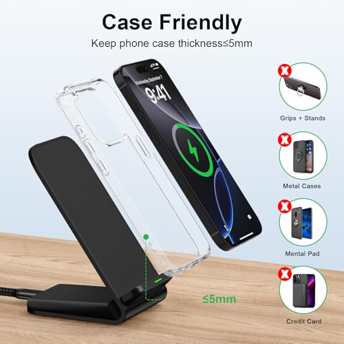 Wireless Charger Stand Samsung Fast Charging Station for Samsung S26 Ultra