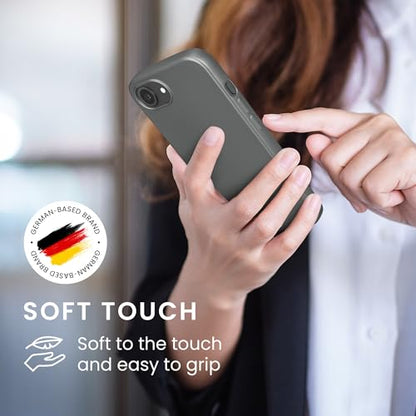 kwmobile Case Compatible with Apple iPhone 17e / iPhone 16e Case - Soft Slim Protective TPU Silicone Cover - Metallic Grey - color: Metallic Grey