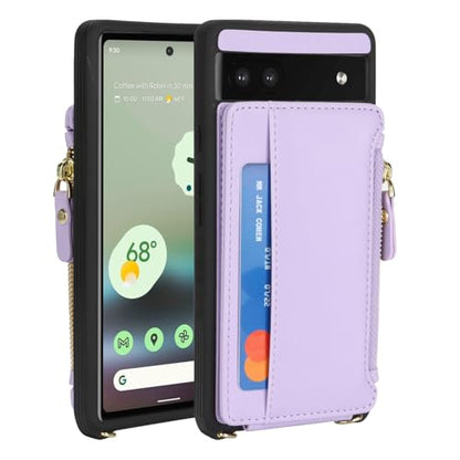 Cavor Compatible with Google Pixel 6a Case Wallet, Purple - color: Purple, size: Google Pixel 6a