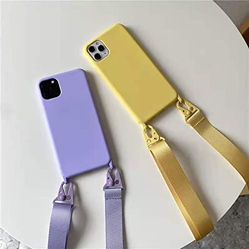 Compatible with iPhone 6/7/8/SE2/SE3,Crossbody Phone Case with Lanyard Cute Soft Silicone Case with Adjustable Shoulder Strap Shockproof Protector Compatible with Women Girls Purple - color: Purple, size: iPhone 6/7/8/SE2/SE3