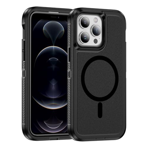 Magnetic for iPhone 13 Pro Case, Compatible with MagSafe, Shockproof Dustproof Drop Proof, Military Grade Double Layer Protection, Black - color: Magnetic Black, size: iPhone 13 PRO