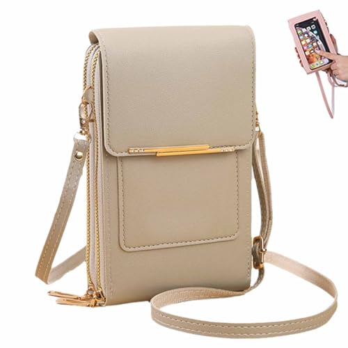 Touchscreen Phone Crossbody Bag, Multi-Card Slots & Coin Pouch, Small Crossbody Wallet for Women Travel Daily Use - color: Gray
