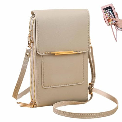 Touchscreen Phone Crossbody Bag, Multi-Card Slots & Coin Pouch, Small Crossbody Wallet for Women Travel Daily Use - color: Gray