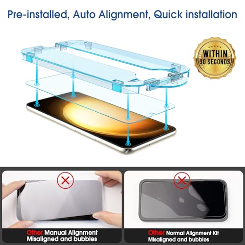 amFilm OneTouch for Samsung Galaxy S23+ Plus Screen Protector TemperedGlass - size: S23P-6.6"