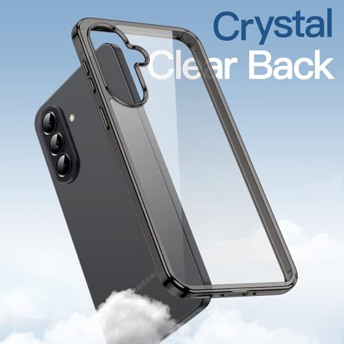 JETech Case for Samsung Galaxy A37, Anti-Yellowing, Black | Shockproof Protection, Scratch Resistant Hard PC Back, Durable Transparent TPU Bumper - color: Black, size: Galaxy A37