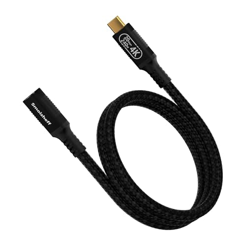 USB C Extension Cable 1M / 3.3Ft, 20Gbps & 240W PD Fast Charging Cord, 4K@60Hz Video, Nylon Braided Male to Female Extender for M_acBook, SSD, Monitor, Laptop - size: 3.3ft/1M