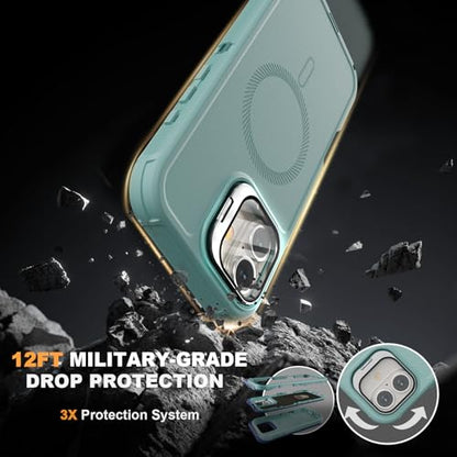 Follaroma for iPhone 16 Case with Magnetic,Heavy Duty Case,6.1'',Mint - color: Mint, size: iPhone 16 6.1''