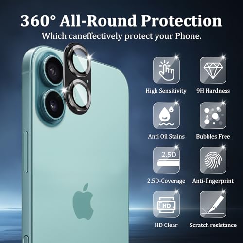 Camera Lens Protector for iPhone 16/16 Plus - size: 16/16 Plus