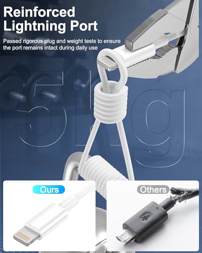 3ft USB to Lightning Cable [Apple MFi Certified], 2 Pack iPhone Charging Cord 3 Feet White, 3 Foot CarPlay USB A to Lightning Cable for iPhone 14 13 12 11 Pro Max SE, iPad