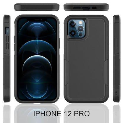 for iPhone 12 / iPhone 12 PRO Case: Dual Layer Protective Heavy Duty Cell Phone Case Shockproof Rugged Bumper Tough with Screen Protector - Military Grade Drop Tested for iPhone 12/12 PRO, Green - color: Mint Green (PC) + Mint Green (TPU)