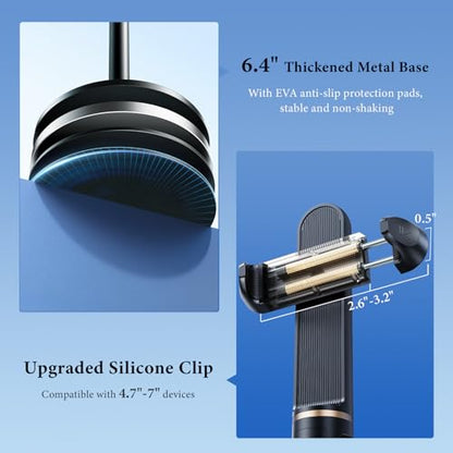 Retractable Phone Stand,360° Rotatable Overhead Phone Mount for Desk