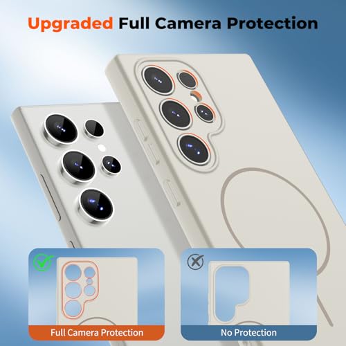 zapica Magnetic for Samsung Galaxy S24 Ultra Case, Creamy White - color: Creamy White, size: Samsung Galaxy S24 Ultra 6.8''