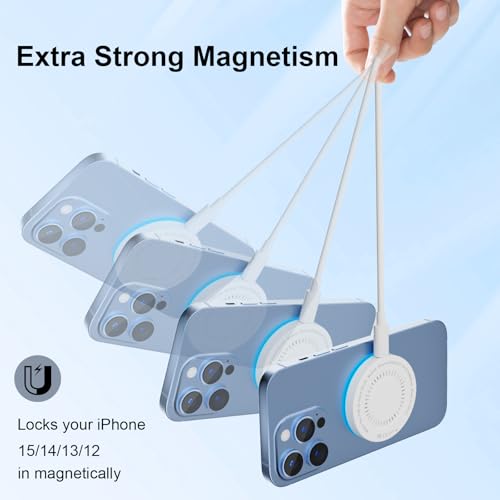 Magnetic Charger 3 Pack 15W Magnetic Wireless Charger Fast Charging Pad Compatible with iPhone 17/16/15/14/13/12 Series & AirPods 4/3/2/Pro Charging Pad with Dual Ports - color: White, size: 3Pack