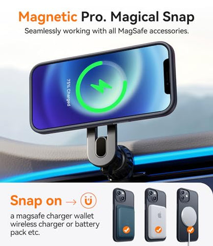 CANSHN Magnetic for iPhone 12 Case/iPhone 12 Pro Case, Black | Translucent Matte, Compatible with MagSafe, Heavy Duty Protection, Scratch Resistant, Slim Fit, Pocket Friendly - color: Matte & Black
