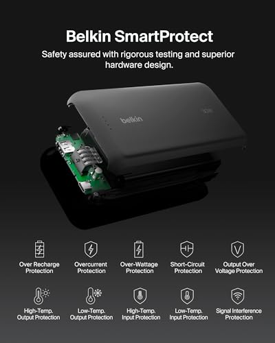 Belkin 20000mAh 30W USB C Power Bank, Portable Charger for iPhone & iPad - color: Black, style: 20K mAh