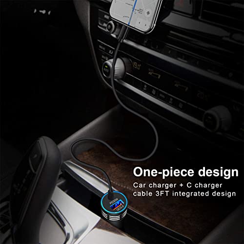Type C Car Charger Adapter Plug USB C 48W USB Charger+USB C Cable Fast Charging Compatible for Motorola Razr/Razr+/Razr 40 50 Ultra/Edge 2024/Edge+/Edge 5G UW/G Power/G Stylus 5G 2024/5G 2024/G Play