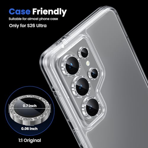 WSKEN for Samsung Galaxy S26 Ultra Camera Lens Protector - Ultra Thin - color: Glitter