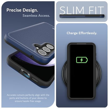 TUDIA MergeGrip Magsafe Compatible Phone Case for Samsung Galaxy S23 FE 2023 - Dual Layer, Shockproof, Military Grade, Non-Slip, Heavy Duty Protective Phone Case with Wireless Charging - Indigo Blue - color: Indigo Blue, size: Magnetic Galaxy S23 FE