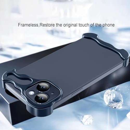 Frameless Phone Case Crafted for iPhone 15 Blue - color: Aluminum Blue, size: iPhone 15