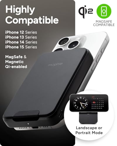 Mophie snap+ Juice Pack mini with Stand (2023) - 5000mAh Magnetic Portable Charger, MagSafe & Wireless Charging Compatible, USB-C to USB-C Cable Included - style: Juice Pack Mini w/ Stand