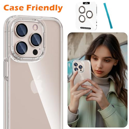 imluckies for iPhone 16 Pro - iPhone 16 Pro Max Camera Lens Protector, AR+AF Tempered Glass, 9H Ultra-Tough Metal Individual Lens Cover, HD Clear Camera Accessories, Case Friendly - Desert Titanium - color: Desert Titanium