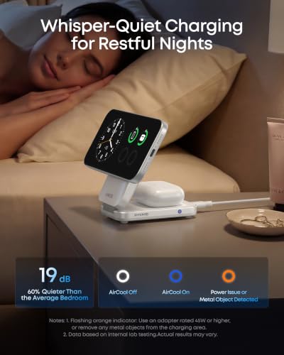 Anker Prime 25W Qi2.2-Certified Palm-Sized 3-in-1 Foldable MagSafe Charger - color: Radiant White