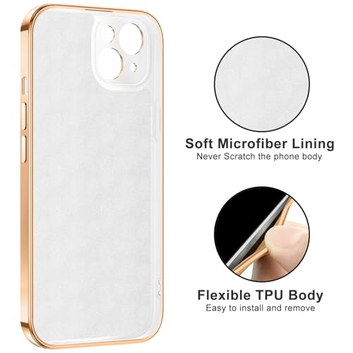Dinick White for iPhone 15 Case with Ring Holder Kickstand - color: White, size: 6.1'' iPhone 15