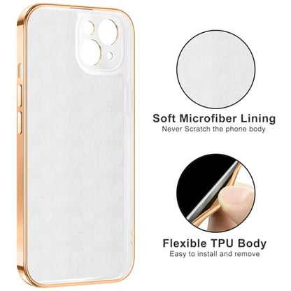 Dinick White for iPhone 15 Case with Ring Holder Kickstand - color: White, size: 6.1'' iPhone 15