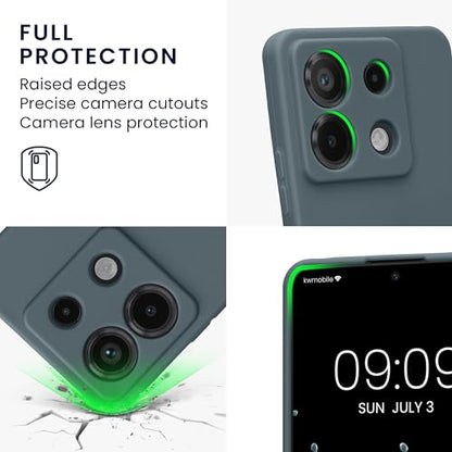 kwmobile Case Compatible with Xiaomi Redmi Note 13 Pro 5G / Poco X6 5G Case - Protective Slim TPU Phone Cover - Soft Matte Finish - Dark Slate - color: Dark Slate, size: Redmi Note 13 Pro 5G / Poco X6 5G