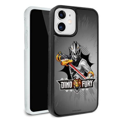 Power Rangers Dino Fury Black Ranger Protective Slim Fit Hybrid Rubber - color: iPhone 12 | 12 Pro (Fits 6.1 Inch Display)