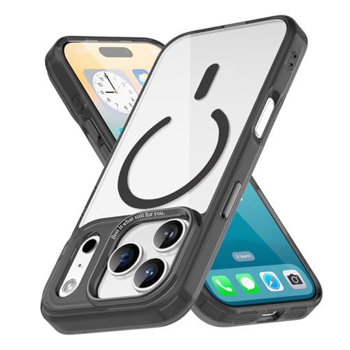 Case for iPhone 17 Pro Clear Magnetic Compatible with MagSafe [Anti Yellowing] Military Grade Protection TPU Bumper Shockproof Transparent Rugged Phone Case for iPhone 17 Pro 6.3" Black BC - color: Black, size: iPhone 17 Pro 6.3"