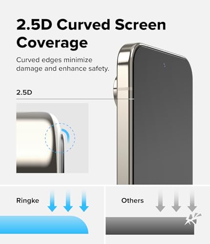 Ringke for Google Pixel 10/10 Pro Screen Protector [Easy Slide, 2 Pack] | Easy Installation with Alignment Tool, Case Friendly Premium 9H Hardness Tempered Glass - size: Pixel 10 / 10 Pro