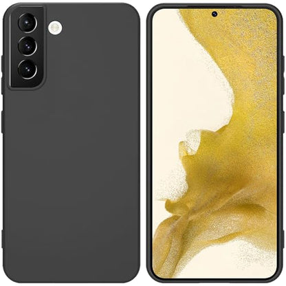 TENOC Phone Case for Samsung Galaxy S22+ Plus, Black Case Anti-Fingerprint Protective Bumper Matte Cover - color: Black Matte, size: S22 Plus