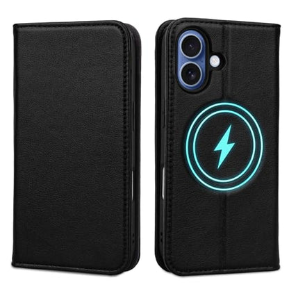for iPhone 17 Wallet Case 6.3" Flip Card Holder Kickstand Black - color: Black, size: 6.3" iPhone 17