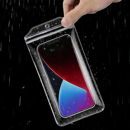 7Pcs Universal Transparent Mobile Phone Waterproof Bag Touch Screen Outdoor Riding Rainproof Mobile Phone Protection Case (7.2 Inch, 21.8x11cm) - color: 7.2 Inch