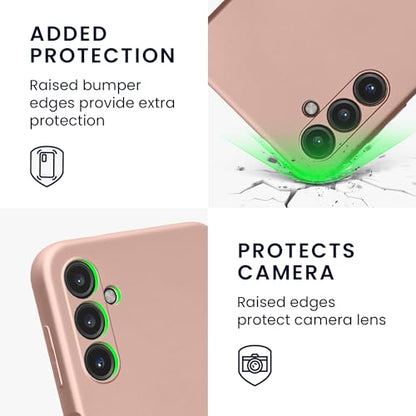 kwmobile Case Compatible with Samsung Galaxy A14 5G Case -Soft TPU Back Phone Cover - with Metallic Look - Metallic Rose Gold - color: metallic rose gold, size: Galaxy A14 5G