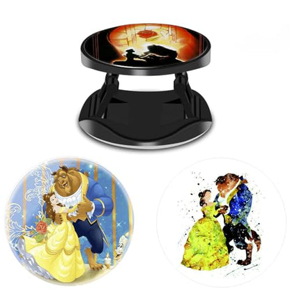 3 Pack/Multifunction Cell Phone Stand Holder and Grip Love Cartoon Foldable Phone Kickstand Mount Compatible for Smartphones - color: Love Cartoon