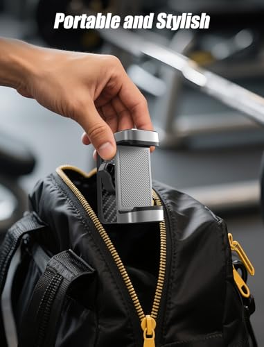 MOKPR Gym Magnetic Phone Holder【Strong Magnets】 360 Adjustable Gym Mount - color: Grey Black