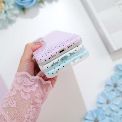 Polka dots case for iPhone 13/14 Pink | Polka dots，Full Protection Soft TPU，will not peel, fade or rub off ，Kawaii Cute Phone Case for Women Girls - color: Imd Polka Dots Pink