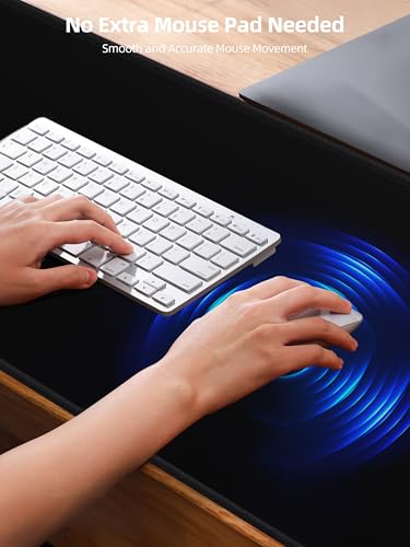 Mouse Pad 31.5x15.75 Inch with Calculator, 15W Magnetic Wireless Charging Desk Mat, XXL Desk Pad, Home Office Large Keyboard Pad with Ultra-Smooth Surface, Non-Slip Base (Black with 20W PD Charger) - color: 31.5x15.75"magnetic Calculator No Rgb-black W/Pd